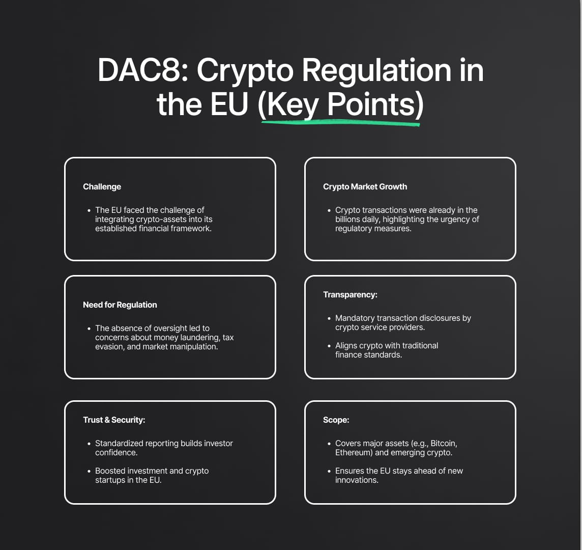 DAC8: Complementary Crypto Regulation in the EU