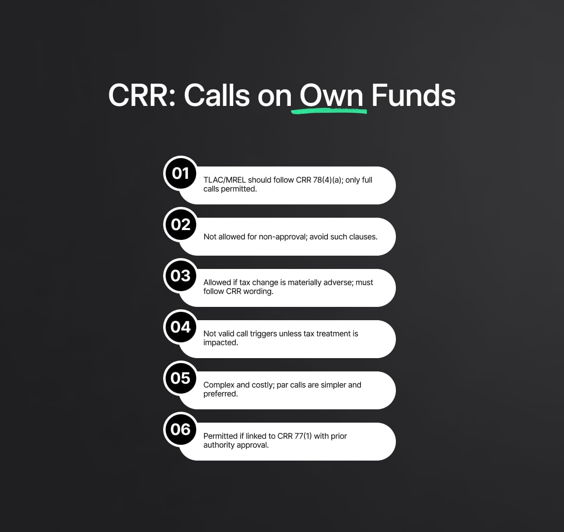 Capital Requirements Regulation (CRR): Regulatory and Tax Calls